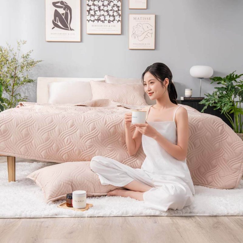 Bộ chăn chần, vỏ gối microfiber Amando Luna 3 chi tiết cao cấp