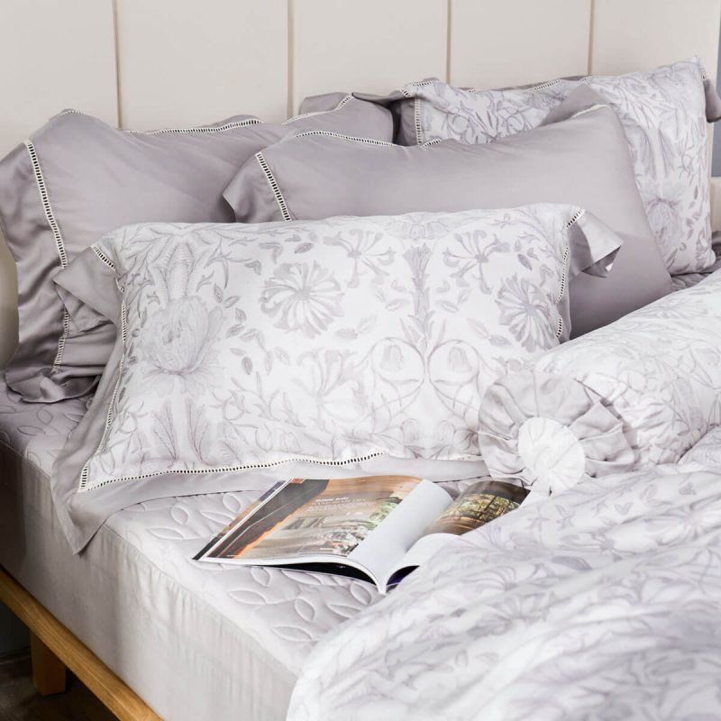 Bộ chăn ga chun chần gỗ thiên nhiên Amando Jamila