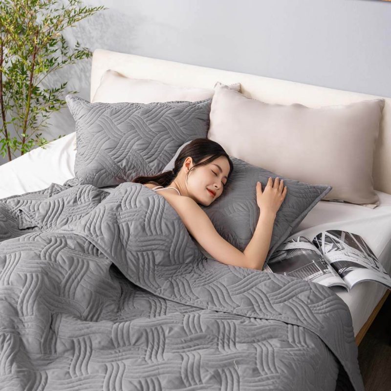 Chăn chần, vỏ gối microfiber mềm mại, kháng khuẩn Amando Luna 3 chi tiết