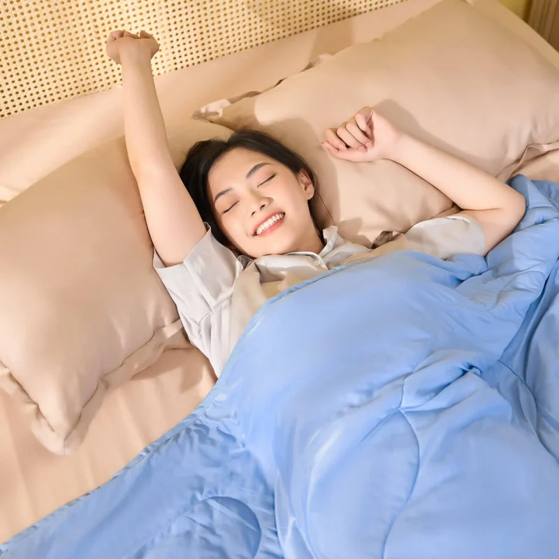 Chăn ga Amando Ice Silk mỏng nhẹ