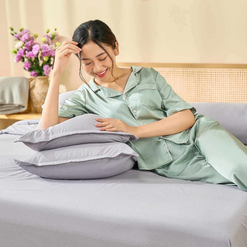 Chăn ga chun Amando Rina 5 chi tiết mềm mại