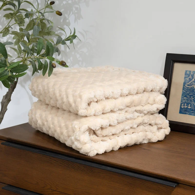 Chăn lông tuyết microfiber Amando Fleece màu trơn