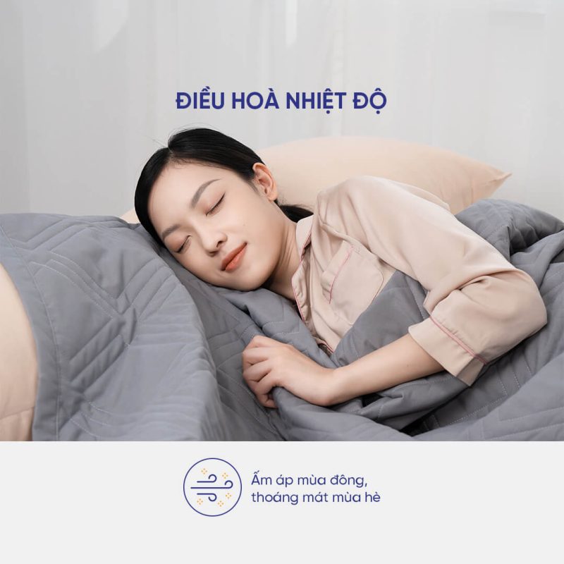 Chất liệu chăn chần Cozy điều hòa thân nhiệt