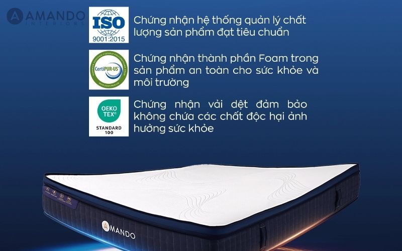 Các chứng chỉ là yếu tố quan trọng giúp xác nhận độ an toàn, độ bền và tính minh bạch của sản phẩm