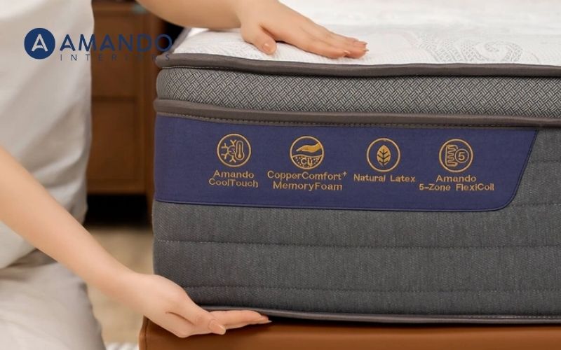 Đệm lò xo 35cm được tích hợp các tiện ích cao cấp