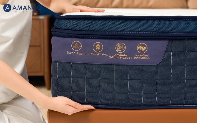 Độ dày ảnh hưởng lớn đến độ bền và sự êm ái của nệm