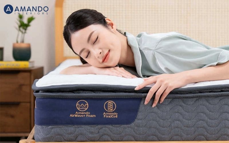 Đau lưng nên nằm đệm cứng hay mềm? Sự thật bạn cần biết 7 Nệm lò xo Amando Elite Original