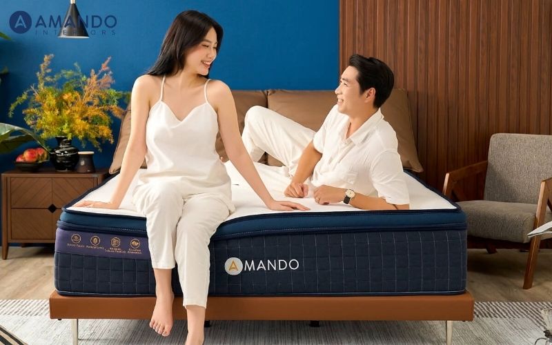 Có nên mua đệm lò xo cao cấp không? Bảng giá chi tiết 2026 13 Tận hưởng giấc ngủ sâu và êm ái với nệm lò xo cao cấp Amando