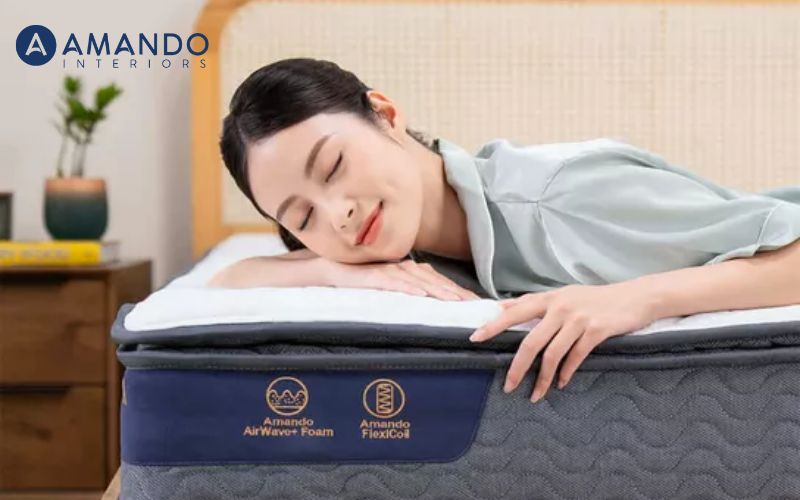 So sánh nệm foam và nệm lò xo chi tiết: Nên mua loại nào? 6 Nệm lò xo Amando Elite Original 23cm