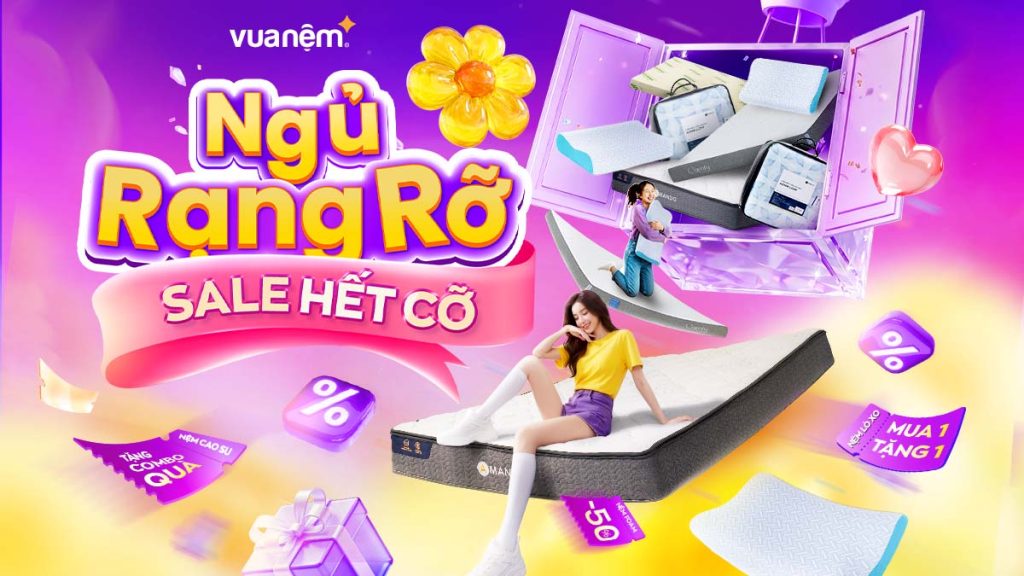 Ưu Đãi Tháng 3: Ngủ Rạng Rỡ – Sale Hết Cỡ Cùng Amando, mua 1 tặng 1 1 Ưu Đãi Tháng 3: Ngủ Rạng Rỡ – Sale Hết Cỡ Cùng Amando
