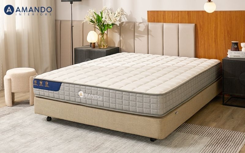 Nệm lò xo Amando Elite Flip nổi bật với thiết kế hai mặt sử dụng linh hoạt