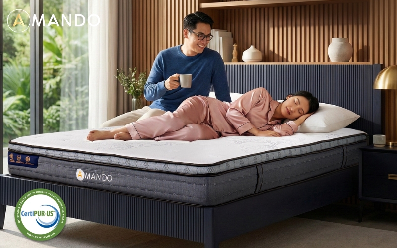 Chứng nhận CertiPUR-US® trên nệm Amando là gì? Gợi ý các mẫu nệm đạt chuẩn 14 Dễ kiểm chứng, tạo cảm giác yên tâm khi chọn mua