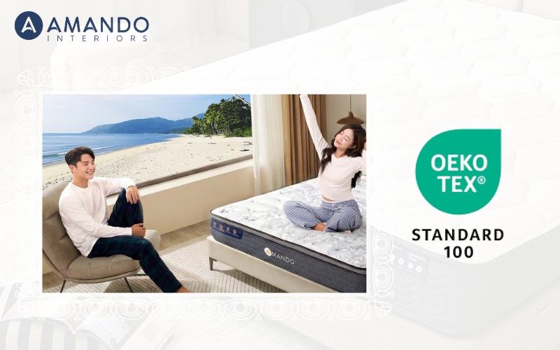 Chứng nhận OEKO-TEX 100 trên nệm lò xo Amando là gì? Gợi ý 6 mẫu nệm đạt chuẩn 4 chung nhan oekotex 100 tren nem amando 3