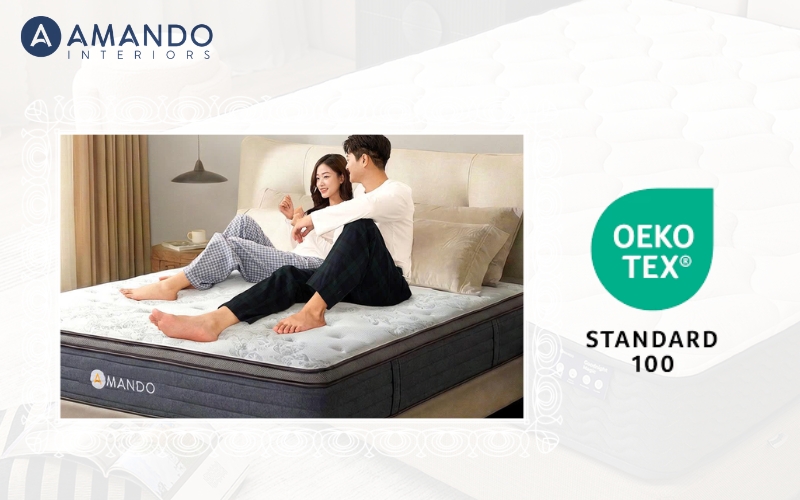 Chứng nhận OEKO-TEX 100 trên nệm lò xo Amando là gì? Gợi ý 6 mẫu nệm đạt chuẩn 6 chung nhan oekotex 100 tren nem amando 5