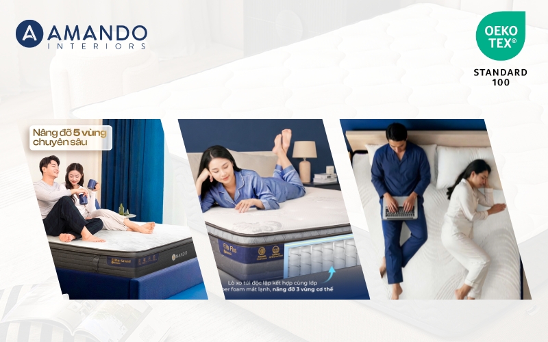 Chứng nhận OEKO-TEX 100 trên nệm lò xo Amando là gì? Gợi ý 6 mẫu nệm đạt chuẩn 15 chung nhan oekotex 100 tren nem amando 7