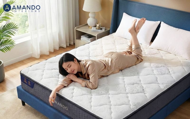 Nằm thử trực tiếp khi chọn nệm lò xo 1m8x2m