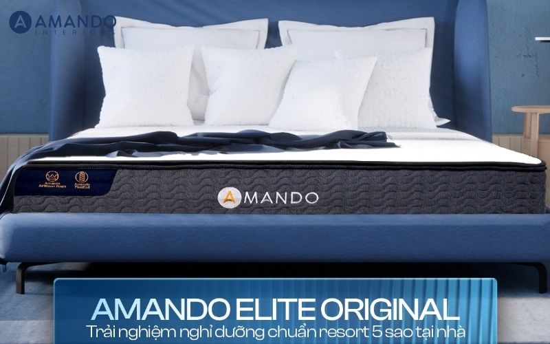 Bảng giá nệm 160x200 và top 5 mẫu nệm được ưa chuộng 11 Nệm lò xo Amando Elite Original được xem là dòng “nệm quốc dân”
