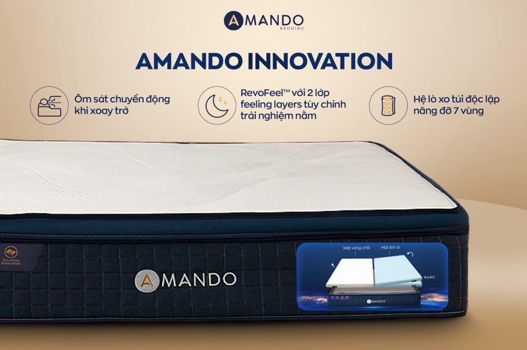 Nệm Amando Innovation 7 vùng nâng đỡ