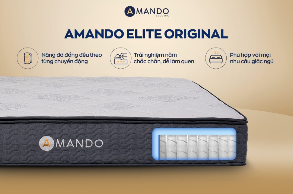  Nệm lò xo Amando Elite Original chắc chắn, dễ làm quen cho bé
