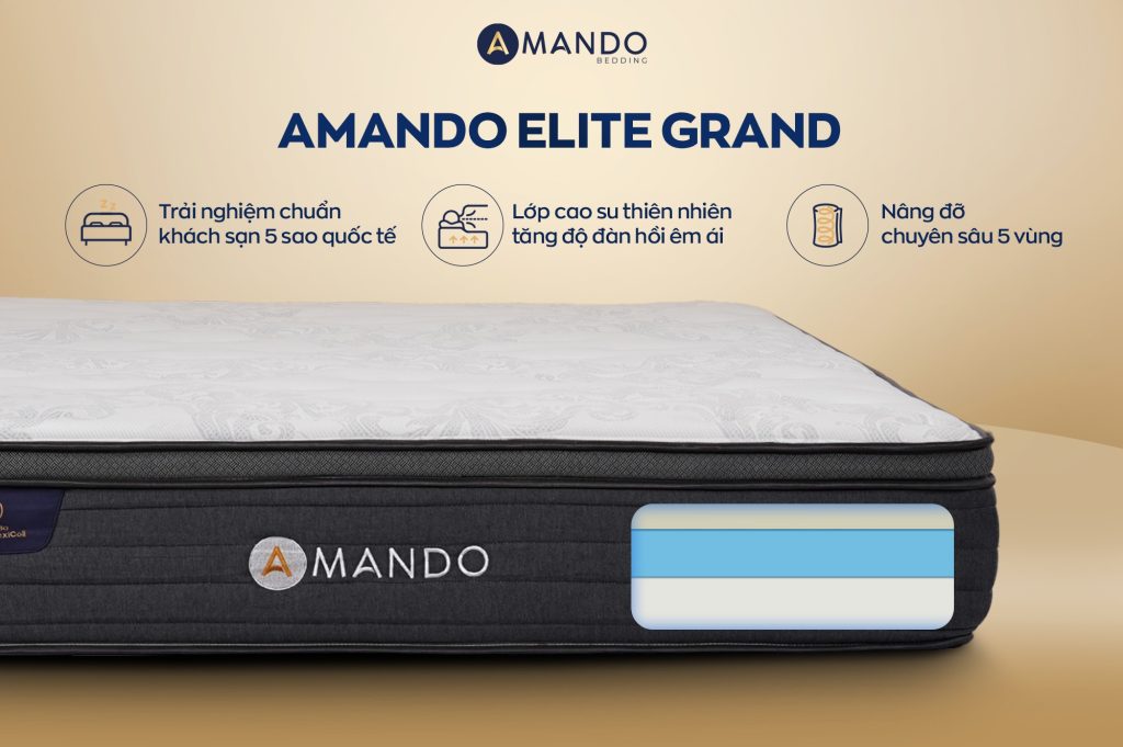 Nệm Amando Elite Grand êm ái, thư giãn