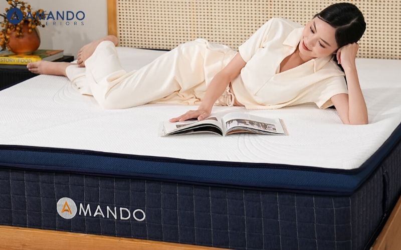 Nệm dày 30cm có khả năng nâng đỡ tốt, phù hợp với người bị đau lưng