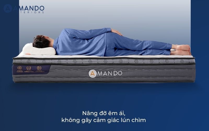 Nệm lò xo không lún Amando Elite Plus 25cm