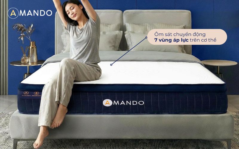 Mua nệm trả góp ở đâu uy tín? Ưu đãi trả góp 0% khi mua nệm lò xo Amando 9 Nệm lò xo Amando Innovation