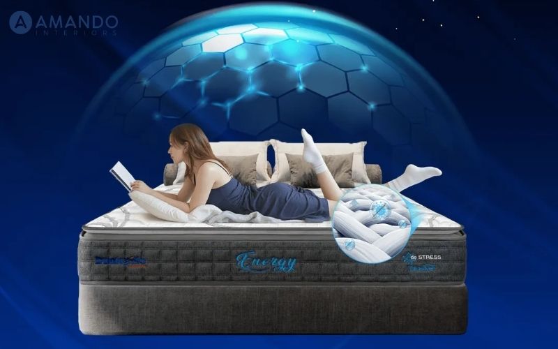 Nệm lò xo giá 30 triệu có đáng mua? Gợi ý mẫu đáng tham khảo 9 Nệm lò xo Dunlopillo de.Stress Energy