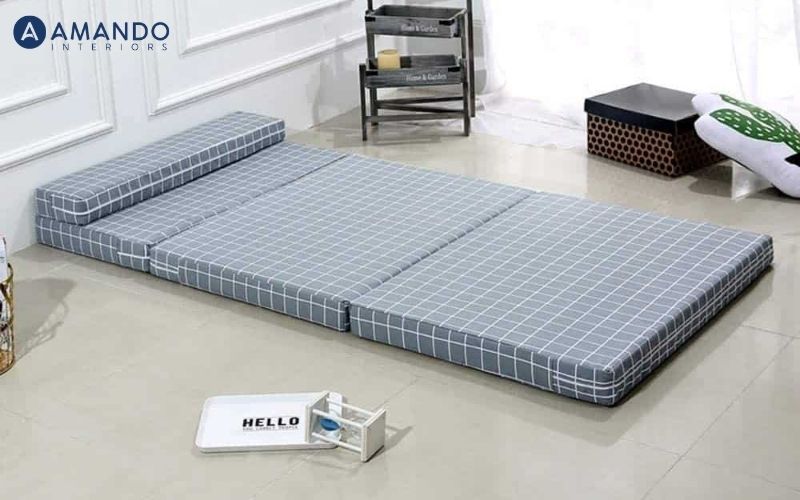 Nệm gấp 1m2 bền bỉ là giải pháp gọn gàng cho người độc thân