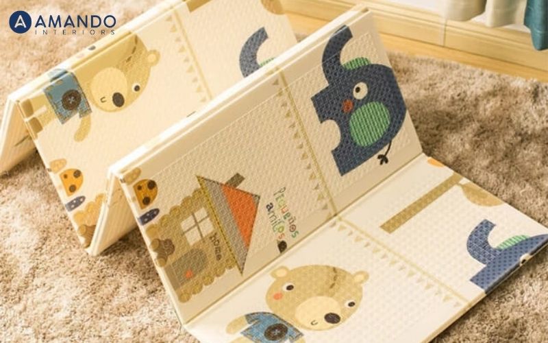 Nệm gấp 1m2 phù hợp cho bé tập ngủ riêng an toàn