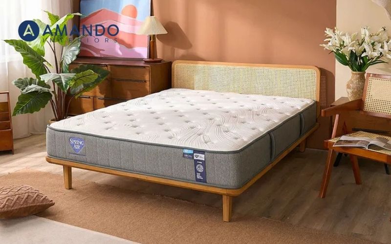 Nệm Spring Air Back Supporter Firm với bề mặt chắc chắn, nâng đỡ tốt.