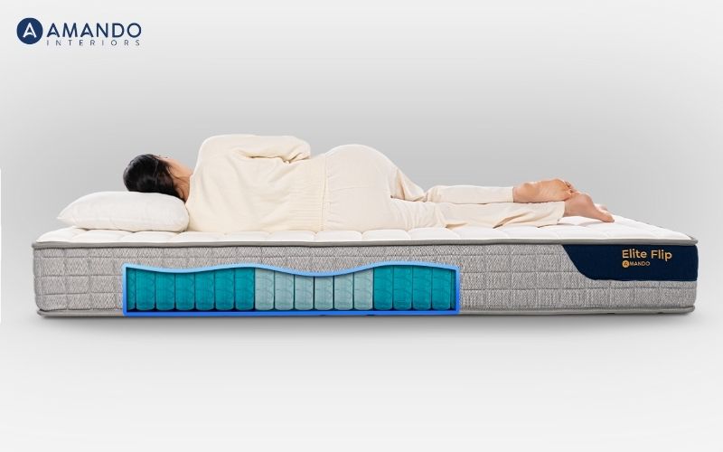 Bảng giá nệm 80x180, top 6 nệm 80x180 giá tốt, chất lượng 2026 10 Nệm lò xo túi độc lập Amando Elite Flip