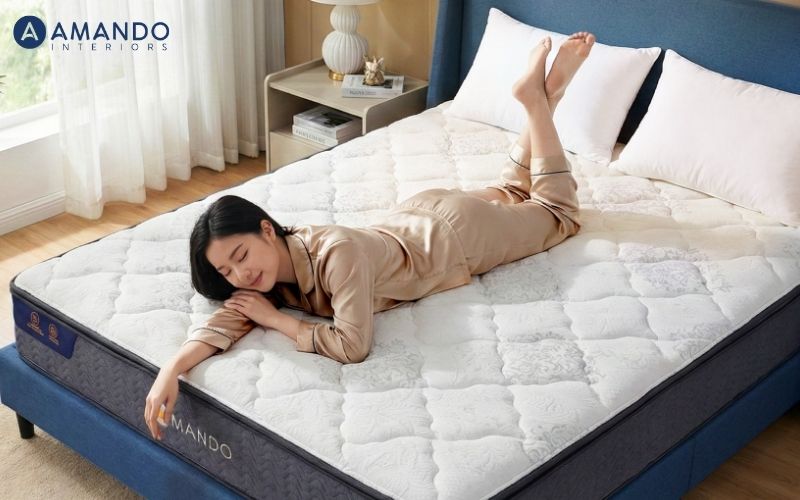Nệm lò xo Amando đa dạng kích thước, nâng đỡ ổn định và thoáng khí