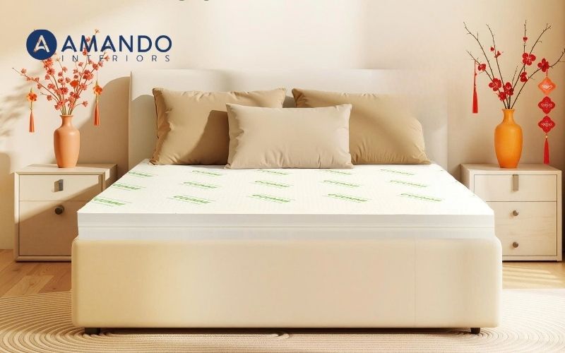 Nệm cao su Gummi Classic với bề mặt lỗ thoáng khí đặc trưng.