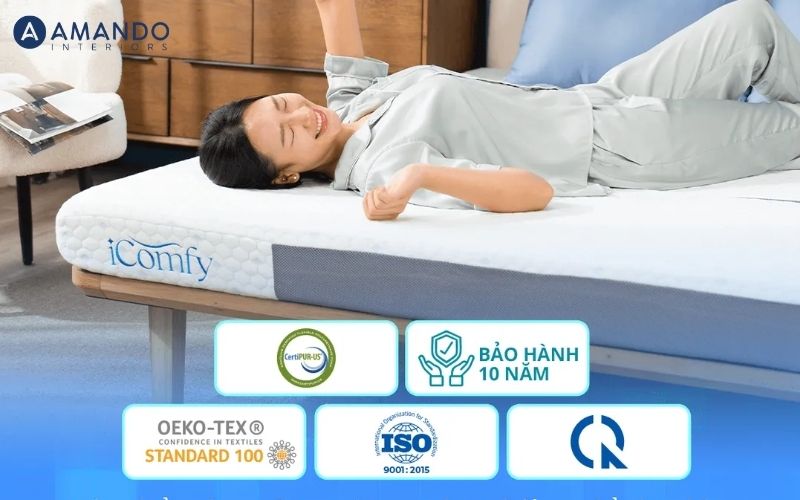 Ưu tiên nệm có chứng chỉ an toàn và kiểm định chất lượng