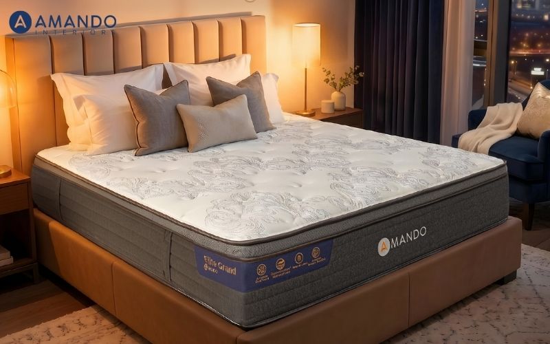 Bỏ túi 6 địa chỉ mua chăn ga gối nệm Hòa Bình chất lượng, giá tốt 2 Amando - Thương hiệu nệm lò xo hiện đại