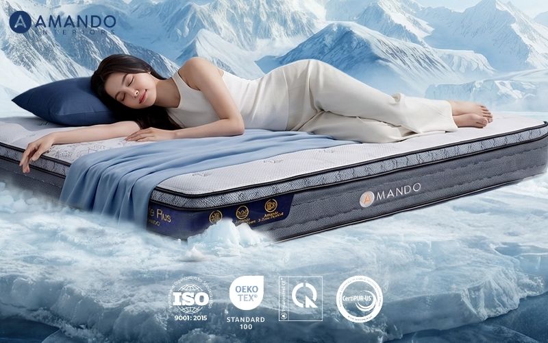 Tổng hợp 10 cửa hàng nệm Hà Nam chất lượng đáng mua hiện nay 2 Amando - Mua nệm lò xo online Hà Nam chất lượng