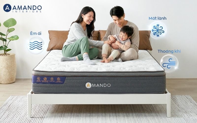 Cập nhật top 10 địa chỉ mua nệm ở Thủ Đức uy tín chất lượng 8 Mua nệm lò xo Amando trực tuyến