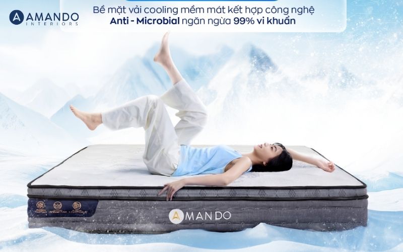 Cách xử lý nệm bị thấm nước nhanh - gợi ý nệm dễ làm sạch 9 Nệm Amando Elite Plus điều hòa