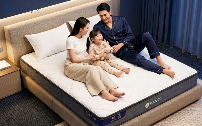 Cách xử lý nệm bị thấm nước nhanh - gợi ý nệm dễ làm sạch 7 Nệm lò xo Amando Elite Original dễ vệ sinh