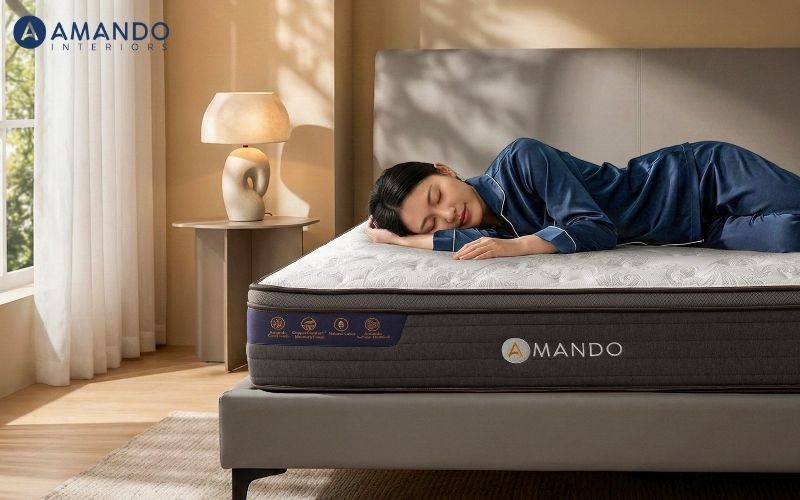 Mua nệm ở đâu quận 5? Top 5 cửa hàng nệm quận 5 uy tín 4 Nệm lò xo Amando với giải pháp nâng đỡ giấc ngủ hiện đại