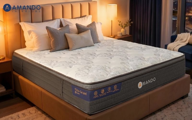 Danh sách 10 cửa hàng nệm Bắc Giang chất lượng bạn nên biết 2 Nệm lò xo Amando với thiết kế hiện đại và công nghệ nâng đỡ cơ thể
