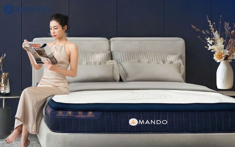 Mua nệm ở đâu quận 10? Top 10 cửa hàng nệm quận 10 uy tín 4 Nệm lò xo Amando với thiết kế nâng đỡ hiện đại