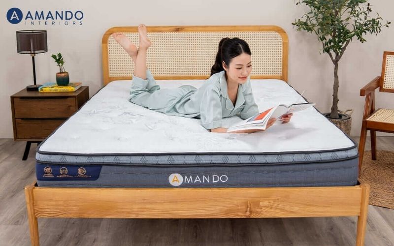 Vệ sinh đệm bằng cồn có sạch không? Gợi ý 5 mẫu nệm kháng khuẩn 6 Nệm lò xo túi độc lập Amando Elite Plus