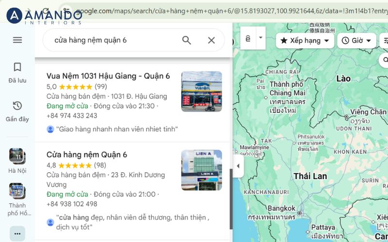 Mua nệm ở đâu Quận 6 uy tín, chất lượng, giá ưu đãi? 7 Tham khảo đánh giá từ người mua trên Google Maps