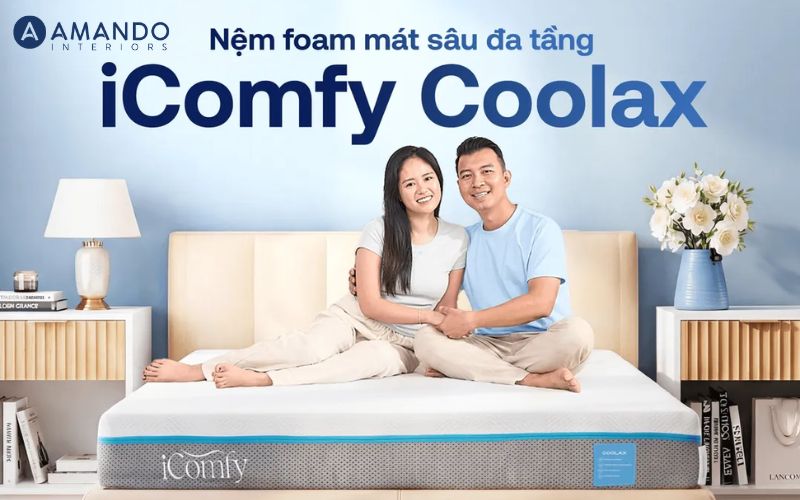 Nệm 1m4 x 1m6: Kích thước, ưu điểm và kinh nghiệm chọn mua 6 Nệm foam iComfy Coolax Plus