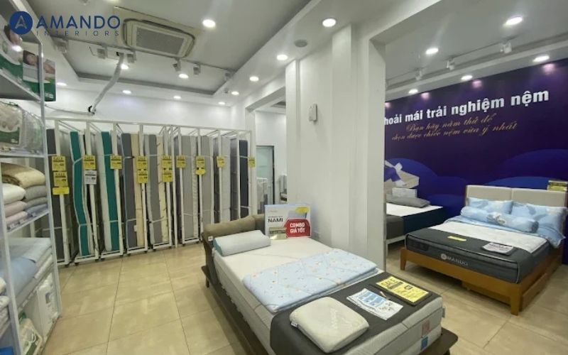 Không gian mua sắm nệm đa dạng tại Vua Nệm ở Hai Bà Trưng