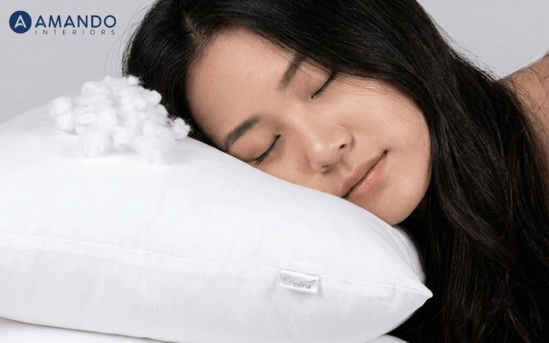 Gối bông Amando Soft được sản xuất từ 100% xơ Polyester cao cấp