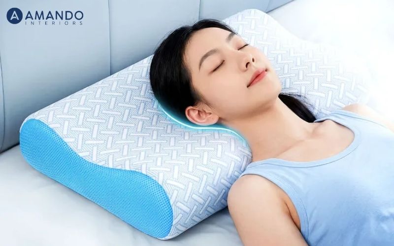 Gối cho người đau vai gáy có chất liệu và thiết kế đặc trưng